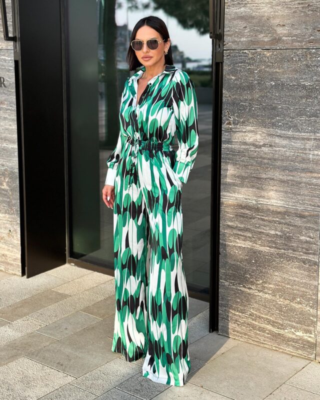 Heidi Abstract Satin Two-Piece Set 3
