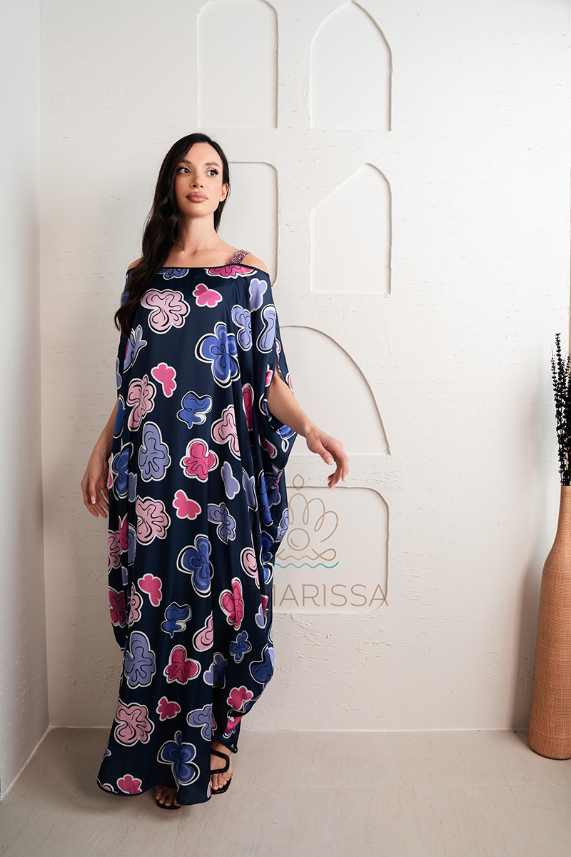 embroidered-satin-cap-dress-la-marissa 1