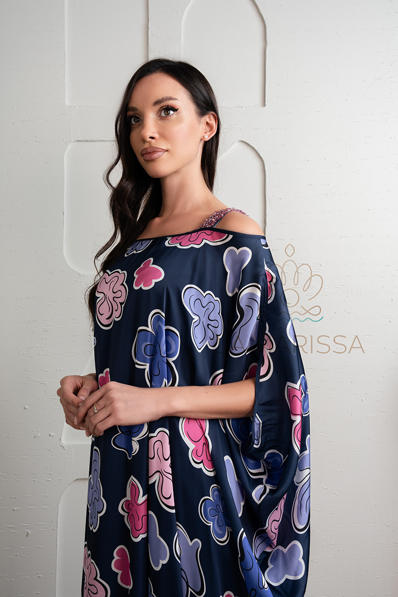 embroidered-satin-cap-dress-la-marissa 2