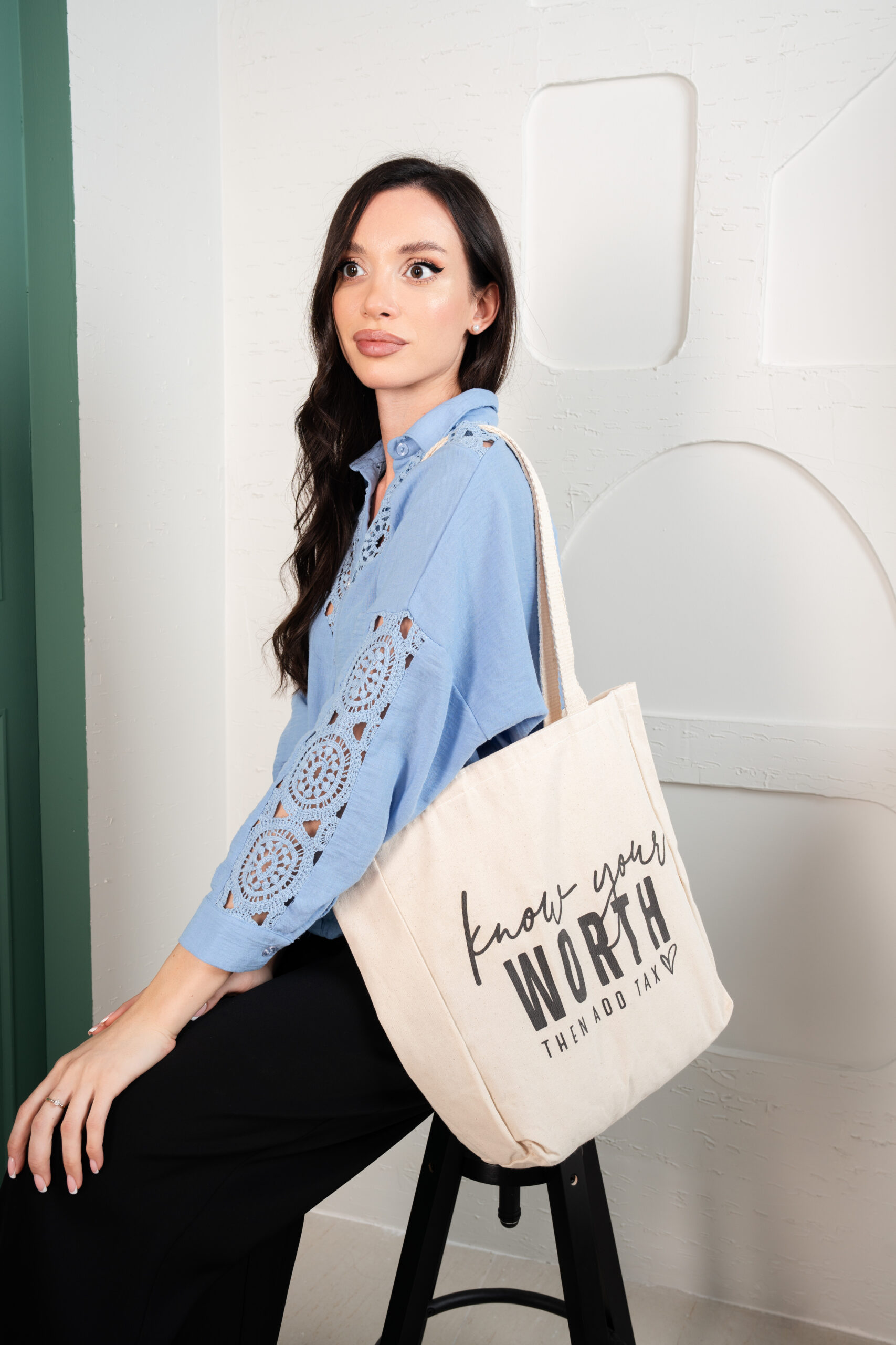 la-marissa-know-your-worth-then-add-the-tax-tote-bag 2